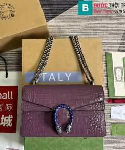 Túi xách Gucci Dionysus cao cấp da cá sấu màu tím size 28cm