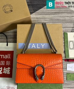 Túi xách Gucci Dionysus cao cấp da cá sấu màu cam size 28cm