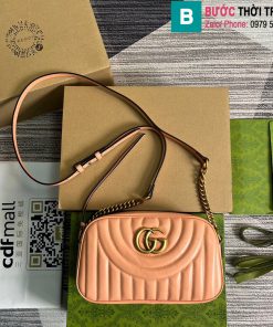 Túi xách Gucci Marmont cao cấp da bê màu cam size 24cm