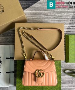 Túi xách Gucci Marmont cao cấp da bê màu cam size 21cm
