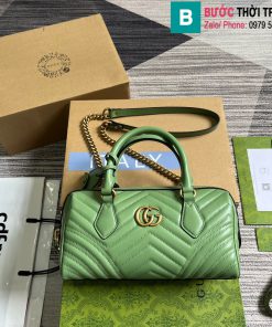 Túi xách Gucci Marmont cao cấp da bê màu xanh size 27cm