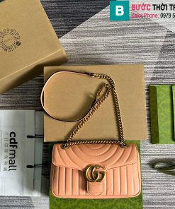 Túi xách Gucci Marmont cao cấp da bê màu cam size 26cm