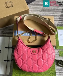 Túi xách Gucci Matelasse cao cấp màu hồng đậm size 27cm