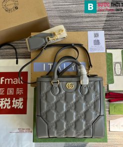 Túi xách Gucci Matelasse mini top Handbag cao cấp màu xám size 23cm