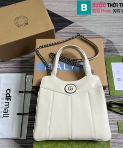 Túi xách Gucci Petite GG small tote bag cao cấp da bê màu trắng size 28cm