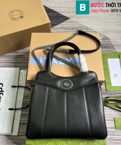 Túi xách Gucci Petite GG small tote bag cao cấp da bê màu đen size 28cm