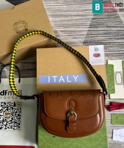 Túi xách Gucci SmalL Logo Shoulde bag cao cấp da bò màu nâu size 25cm