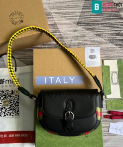 Túi xách Gucci SmalL Logo Shoulde bag cao cấp da bò màu đen size 25cm