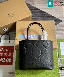 Túi xách Gucci Tote cao cấp da bò màu đen size 25cm