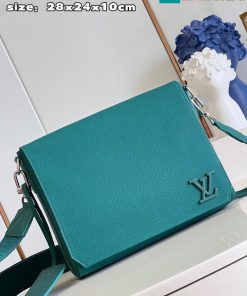 Túi xách Louis Vuitton Aerogram cao cấp da bò màu xanh lá size 28cm