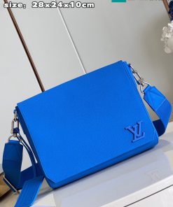 Túi xách Louis Vuitton Aerogram cao cấp da bò màu xanh nước size 28cm