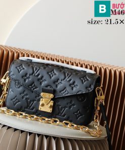Túi xách Louis Vuitton Pochette Metis East west cao cấp da bò màu đen size 21.5cm