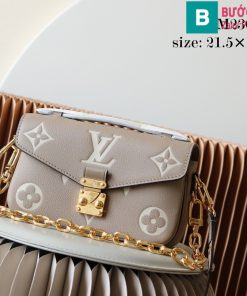 Túi xách Louis Vuitton Pochette Metis East west cao cấp da bò màu nâu size 21.5cm