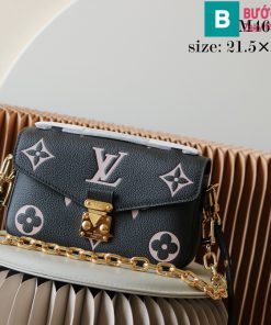 Túi xách Louis Vuitton Pochette Metis East west cao cấp da bò màu đen size 21.5cm