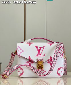 Túi xách Louis Vuitton Pochette Metit cao cấp da bê màu đỏ size 25cm