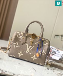 Túi xách Louis Vuitton Speedy cao cấp da bê màu galet size 20.5cm