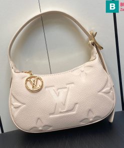 Túi xách Louis Vuitton mini moon cao cấp da bò màu hồng nude size 20.5cm