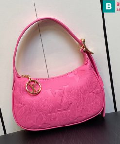 Túi xách Louis Vuitton mini moon cao cấp da bò màu hồng size 20.5cm