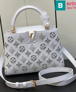 Túi xách Louis vuitton Capucies cao cấp da bò màu trắng size 27cm