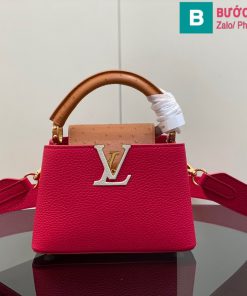 Túi xách Louis vuitton Capucies cao cấp da bê màu đỏ đô size 21cm