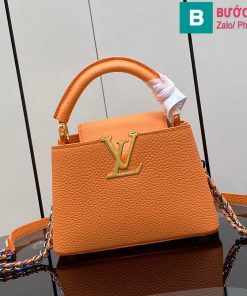 Túi xách Louis vuitton Capucies cao cấp da bê màu vàng size 21cm