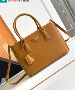 Túi xách Prada Galleria cao cấp da bò màu nâu size 28cm