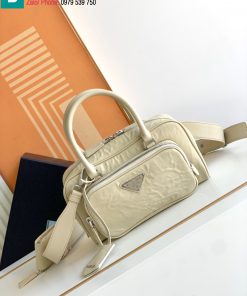 Túi xách Prada Antique cao cấp da cừu màu nude size 28cm