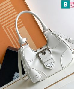 Túi xách Prada Antiqued cao cấp da cừu màu trắng size 24cm