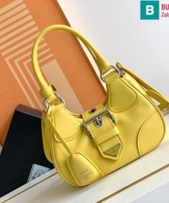 Túi xách Prada Antiqued cao cấp da cừu màu vàng size 24cm