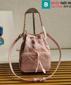 Túi xách Prada Re-Nylon cao cấp da bê màu hồng size 22.5cm