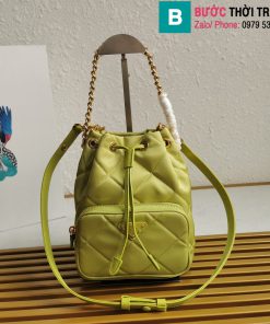 Túi xách Prada Re-Nylon cao cấp da bê màu xanh nhạt size 22.5cm