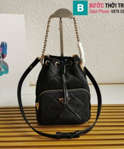 Túi xách Prada Re-Nylon cao cấp da bê màu đen size 22.5cm