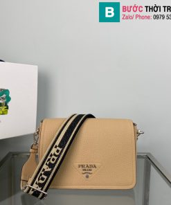 Túi đeo chéo Prada cao cấp da bò màu nude size 23cm