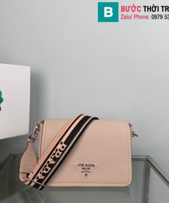 Túi đeo chéo Prada cao cấp da bò màu hồng size 23cm