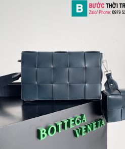 Túi xách Bottega Veneta Cassette cao cấp da bò màu xanh lam size 26cm