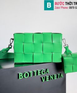 Túi xách Bottega Veneta Cassette cao cấp da bò màu xanh lá size 26cm