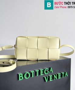 Túi xách Bottega Veneta Cassrtte cao cấp da bò màu trắng ngà size 18cm