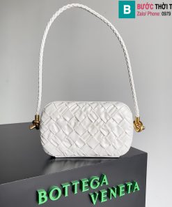 Túi xách Bottega Veneta Knot cao cấp da bò màu trắng size 20.5cm