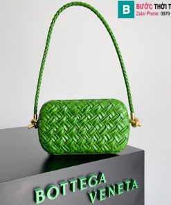 Túi xách Bottega Veneta Knot cao cấp da bò màu xanh size 20.5cm