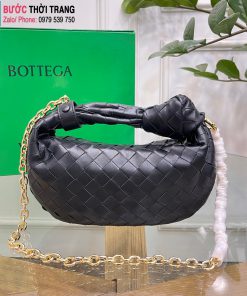 Túi xách Bottega Veneta Mini Jodie cao cấp da cừu màu đen size 23cm