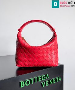Túi xách Bottega Veneta cao cấp da cừu màu đỏ size 22cm