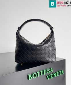 Túi xách Bottega Veneta cao cấp da cừu màu đen size 22cm