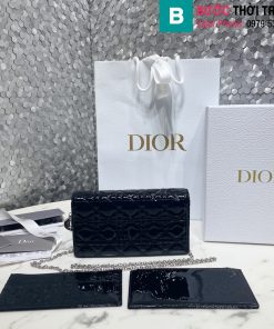 Túi xách Dior Lady cao cấp da bò màu đen size 22cm