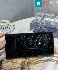 Túi xách Dior Lady cao cấp da bò màu đen size 21cm