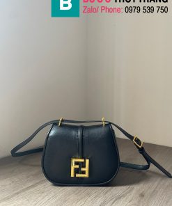 Túi xách Fendi Cmon coming with it cao cấp da bò màu đen size 21cm