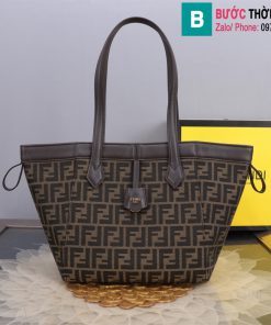 Túi xách Fendi Spot Ming Origami cao cấp canvas màu nâu size 27cm