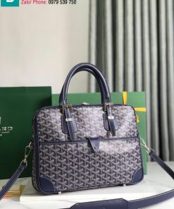 Túi xách Goyard Ambassade cao cấp canvas màu xanh đen size 35cm