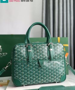 Túi xách Goyard Ambassade cao cấp canvas màu xanh lá size 35cm