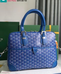 Túi xách Goyard Ambassade cao cấp canvas màu xanh nước size 35cm