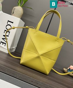 Túi xách Loewe Fold cao cấp da bò màu vàng size 16.5cm